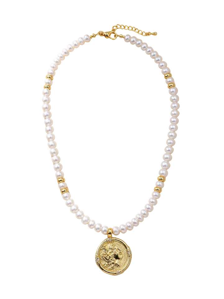 Aurelia Coin Pearl Necklace