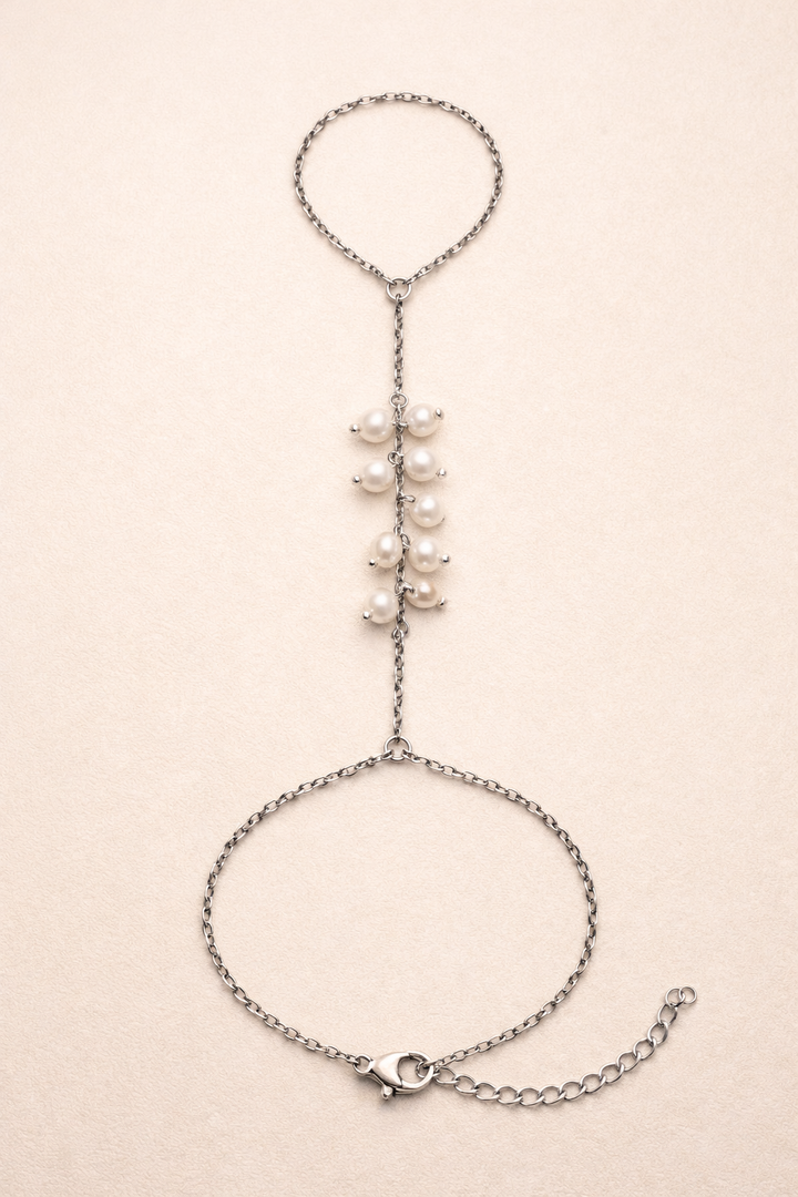 Perla Cascade Hand Chain Bracelet
