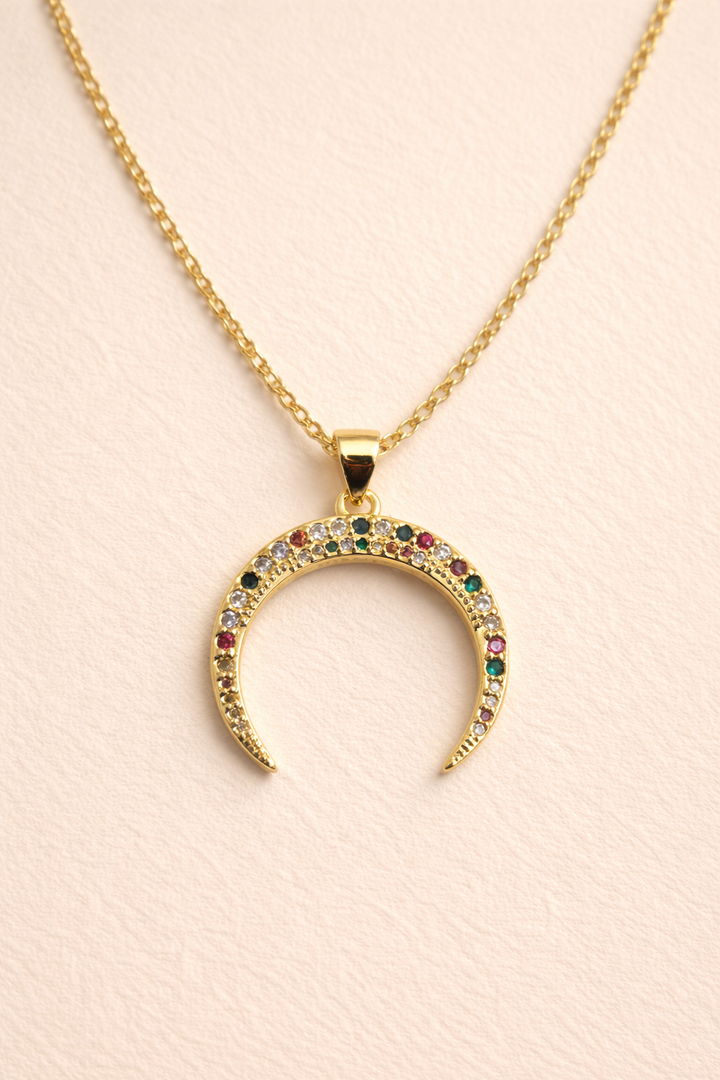 Golden Crescent Necklace