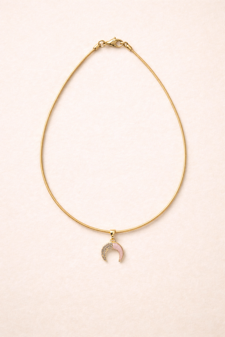 Selene Crescent Wire Necklace