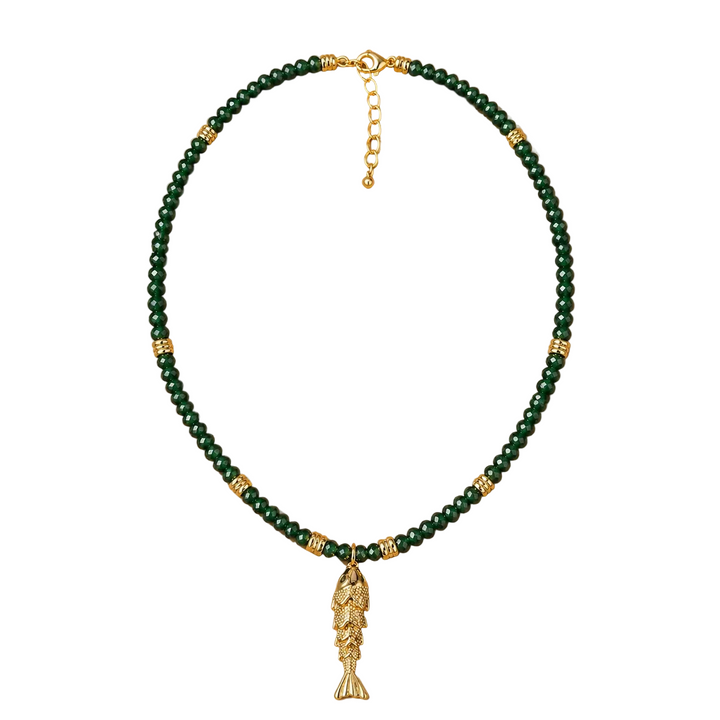 Emerald Koi Necklace