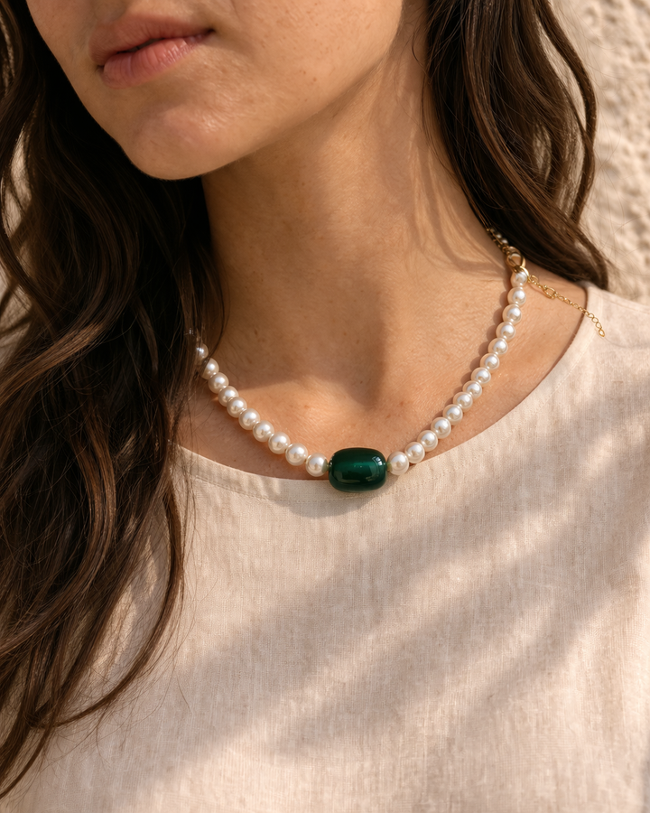 Jade Pearl Necklace