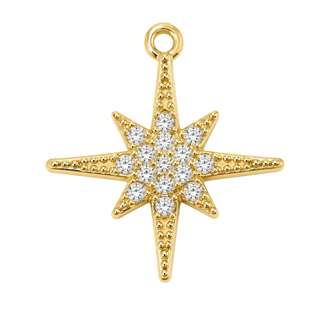 North Star Zirconia Charm