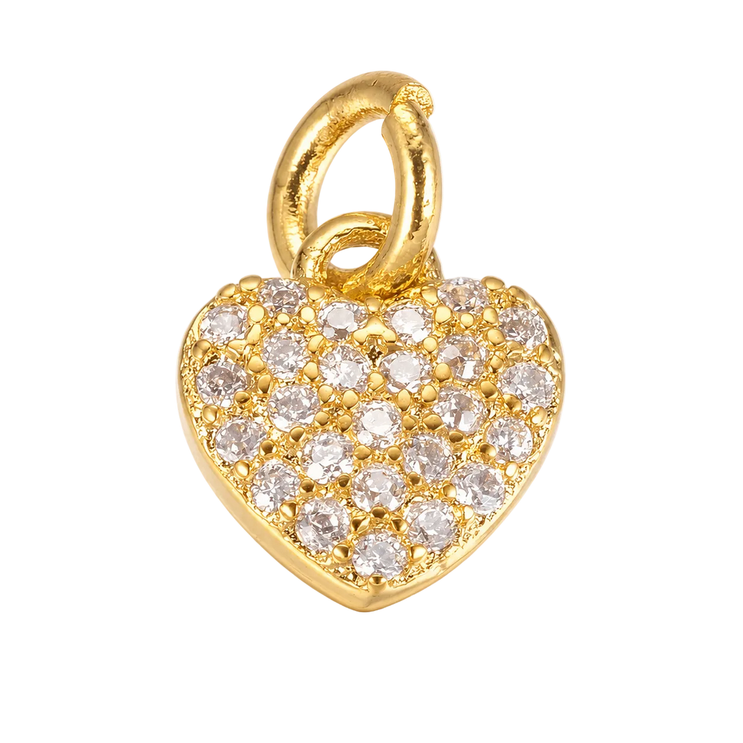 Pave Heart Charm
