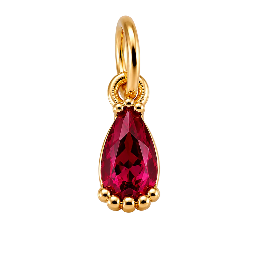 Ruby Birthstone Charm