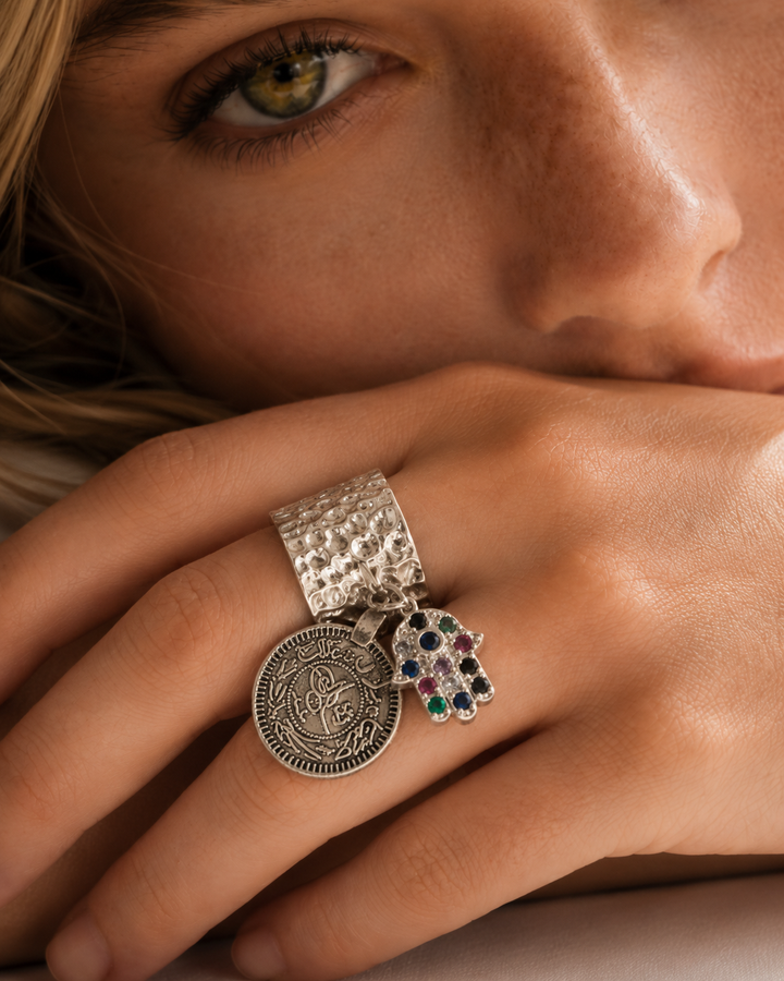 Silver Khamsa Ring