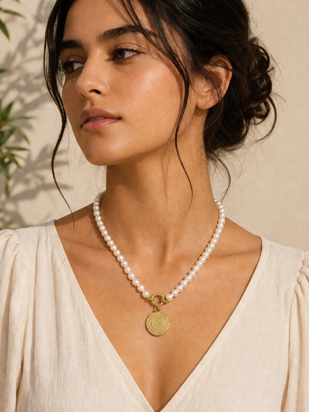 Solea Coin Pearl Necklace