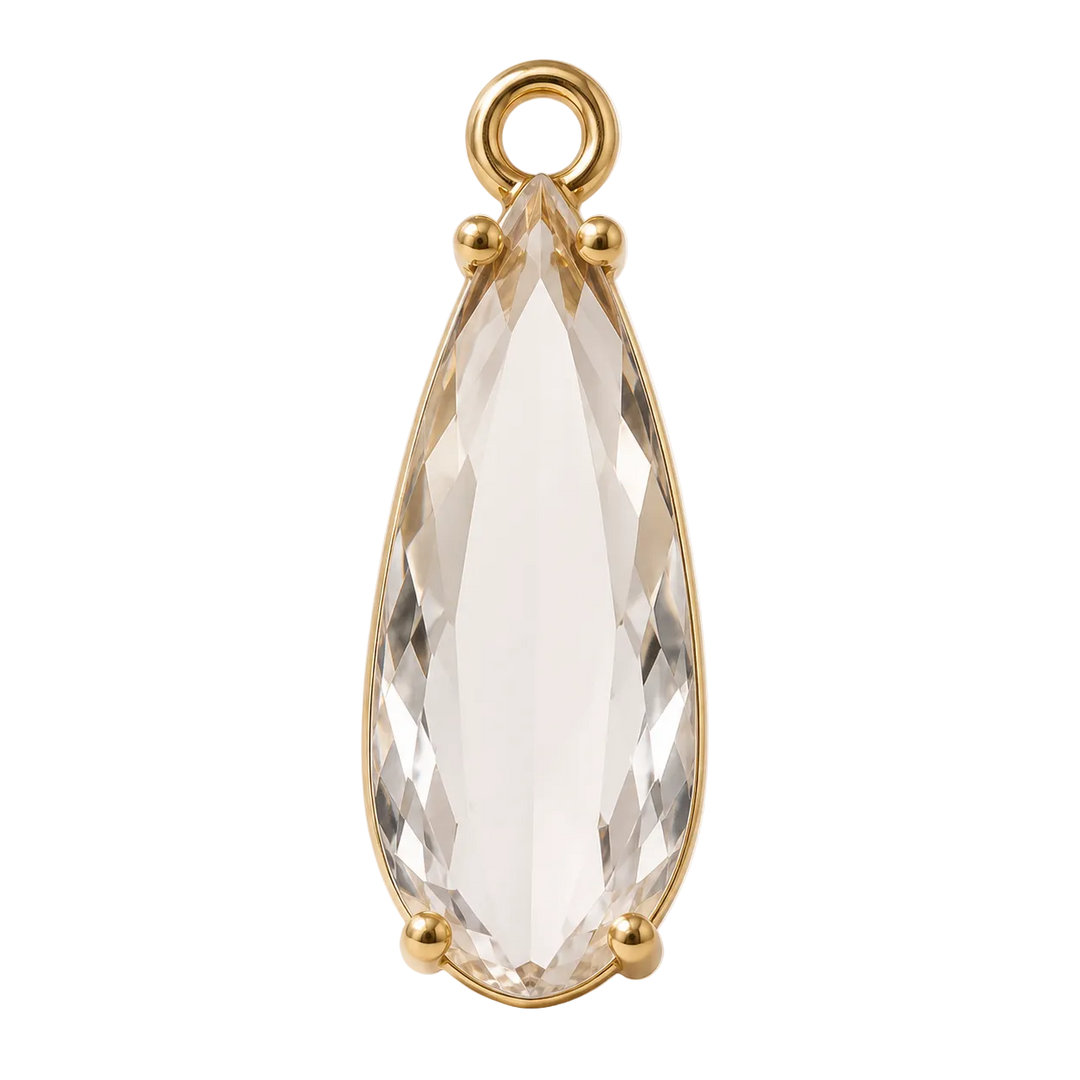 Teardrop Crystal Charm