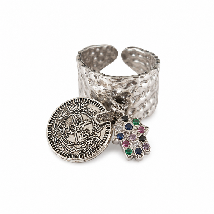 Silver Khamsa Ring